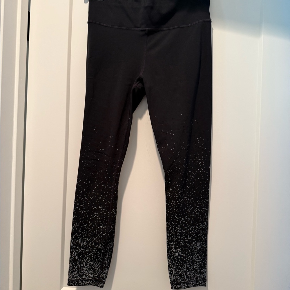 Athleta Black Reflective Detail Leggings